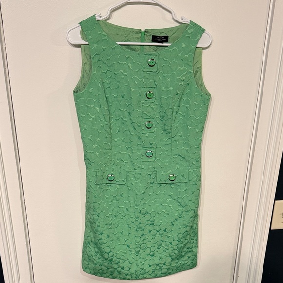 Tahari Arthur S. Levine brand Green Textured Mini Dress 4P - Picture 1 of 13